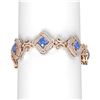 Image 1 : 24.06 ctw Tanzanite & Diamond Bracelet 18K Rose Gold