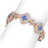 Image 2 : 24.06 ctw Tanzanite & Diamond Bracelet 18K Rose Gold