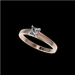 .50 ctw Certified VS/SI Quality Princess Diamond Ring 10K Rose Gold