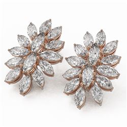 6 ctw Marquise Diamond Designer Earrings 18K Rose Gold