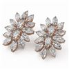Image 1 : 6 ctw Marquise Diamond Designer Earrings 18K Rose Gold
