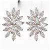 Image 2 : 6 ctw Marquise Diamond Designer Earrings 18K Rose Gold
