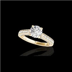 1.6 ctw Certified Diamond Solitaire Ring 10K Yellow Gold