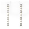 Image 2 : 2.88 ctw Emerald Cut Diamond Designer Earrings 18K Yellow Gold
