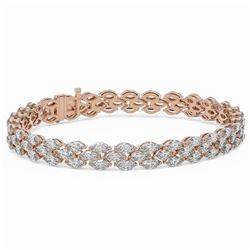 16 ctw Marquise Diamond Designer Bracelet 18K Rose Gold