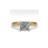 Image 1 : 1 ctw Cushion Cut VS/SI Diamond Engagement Designer Ring 14K Yellow Gold