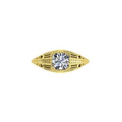 1 ctw Solitaire Certified VS/SI Diamond Ring 14K Yellow Gold