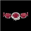 Image 1 : 170 ctw Ruby & Diamond Micro Eternity Necklace 14K White Gold