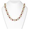 Image 1 : 50.57 ctw Ruby & Diamond Necklace 18K Yellow Gold