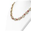 Image 2 : 50.57 ctw Ruby & Diamond Necklace 18K Yellow Gold