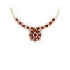 Image 1 : 30.70 ctw Ruby & VS Diamond Necklace 18K Yellow Gold