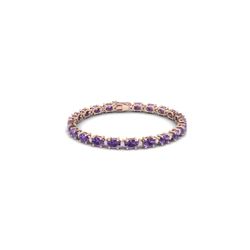 25.8 ctw Amethyst & VS/SI Diamond Eternity Bracelet 10K Rose Gold