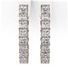 Image 2 : 8.84 ctw Princess Cut Diamond Earrings 18K Rose Gold