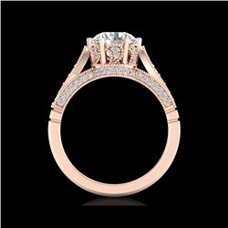 2.2 ctw VS/SI Diamond Art Deco Ring 18K Rose Gold