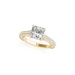 1.3 ctw Certified VS/SI Princess Diamond Ring 18K Yellow Gold