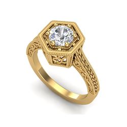 0.77 ctw VS/SI Diamond Art Deco Ring 18K Yellow Gold