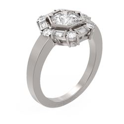 2.18 ctw Diamond Ring 18K White Gold