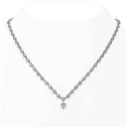 11.75 ctw Heart Diamond Designer Necklace 18K White Gold