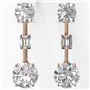 Image 2 : 5 ctw Diamond Designer Earrings 18K Rose Gold