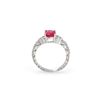 Image 2 : 2.31 ctw Ruby & Diamond Ring 18K White Gold