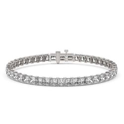15 ctw Princess Diamond Eternity Bracelet 18K White Gold
