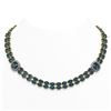 72.67 ctw London Topaz & Diamond Necklace 14K Yellow Gold
