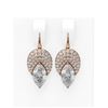 Image 1 : 2.81 ctw Marquise Diamond Earrings 18K Rose Gold