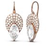 Image 2 : 2.81 ctw Marquise Diamond Earrings 18K Rose Gold