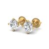 2 ctw VS/SI Diamond Solitaire Art Deco Stud Earrings 18K Yellow Gold