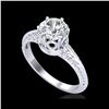 1 ctw VS/SI Diamond Art Deco Ring 18K White Gold