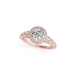 1.93 ctw Certified VS/SI Diamond Halo Ring 18K Rose Gold
