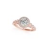 1.93 ctw Certified VS/SI Diamond Halo Ring 18K Rose Gold
