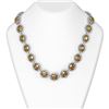 92.92 ctw Canary Citrine & Diamond Necklace 18K White Gold