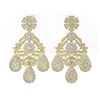 Image 2 : 23 ctw Diamond Designer Earrings 18K Yellow Gold
