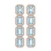 19.49 ctw Aquamarine & Diamond Micro Pave Halo Earrings 10K Rose Gold