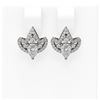 1.54 ctw Diamond Earrings 18K White Gold