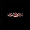 Image 1 : 65 ctw Garnet & Micro Pave VS/SI Diamond Bracelet 14K Rose Gold