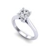 1.36 ctw VS/SI Diamond Solitaire Art Deco Ring 18K White Gold