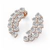 Image 1 : 5.94 ctw Cushion Cut Diamond Designer Earrings 18K Rose Gold