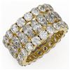 Image 1 : 11.18 ctw Pear Cut Diamond Eternity Ring 18K Yellow Gold
