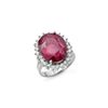 Image 1 : 12.0 ctw Ruby & Diamond Ring 18K White Gold