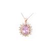 8.68 ctw Kunzite & Diamond Necklace 14K Rose Gold