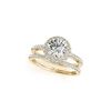 1.86 ctw Certified VS/SI Diamond 2pc Wedding Set Halo 14K Yellow Gold