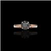 Image 1 : 2 ctw Black Diamond Designer Engagement Ring 14K Rose Gold