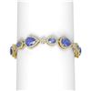 Image 1 : 30.36 ctw Tanzanite & Diamond Bracelet 18K Yellow Gold