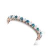 Image 1 : 20 ctw Certified SI/I Intense Blue Diamond Bracelet 18K Rose Gold