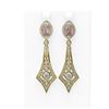Image 1 : 8.92 ctw Morganite & Diamond Earrings 18K Yellow Gold