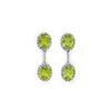 Image 1 : 8.10 ctw Peridot & Diamond Earrings 14K White Gold