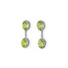 Image 2 : 8.10 ctw Peridot & Diamond Earrings 14K White Gold