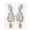 Image 1 : 20.56 ctw Diamond and Pearl Earrings 18K Rose Gold